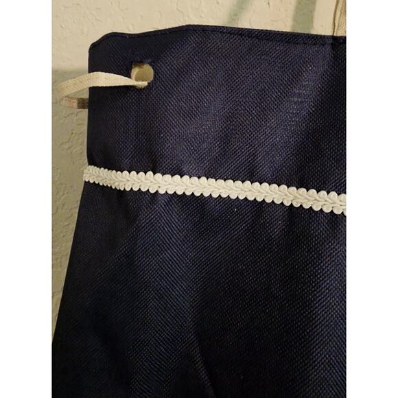 CANVAS TOTE-CAYMAN ISLANDS-BLUE IGUANA-Embroidered-Dark Blue-Beach Bag - Picture 6 of 16